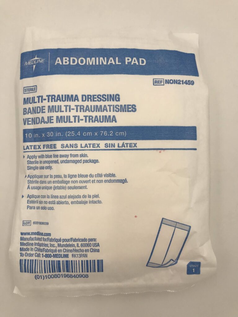 MEDLINE NON21459 Abdominal Pad MultiTrauma Dressing 10in x 30in GB