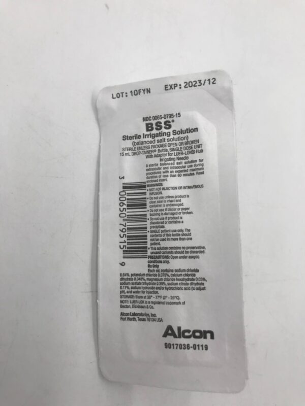 ALCON 0065079515 BSS Sterile Irrigating Solution GB TECH USA