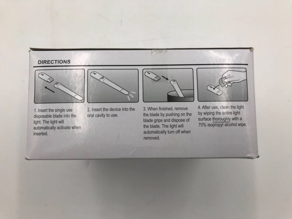 THROAT SCOPE 83398 Illuminated Tongue Depressor/Blades Single Use