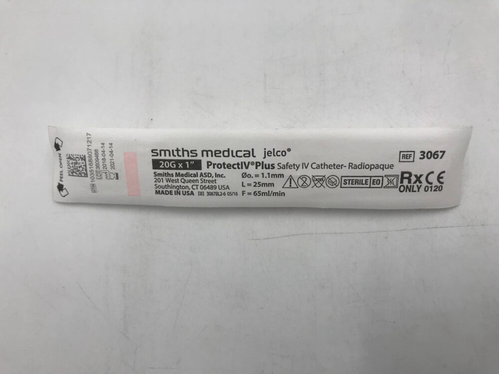 Smiths Medical 3067 Jelco ProtectIV Plus Safety I.V. Catheter
