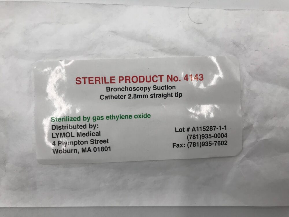Lymol Medical 4143 Bronchoscopy Suction Catheter 2.8mm Straight Tip