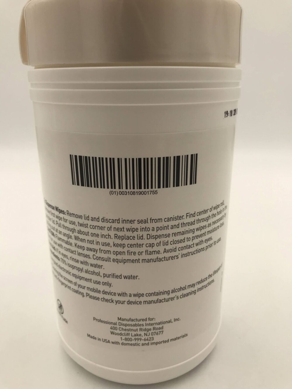 PDI P03672 Easy Screen Cleaning Wipe (Container of 70 Wipes) (X) GB