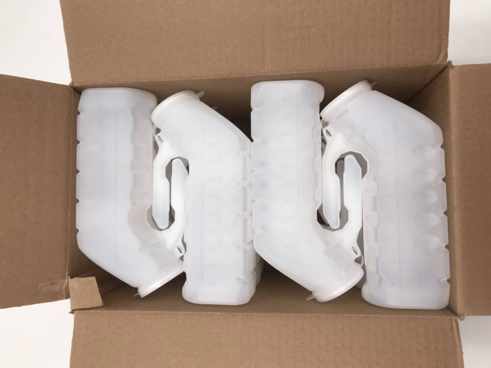 Medline DYND80234 Male Urinal with Lid 1000ml (12/Case) GB TECH USA