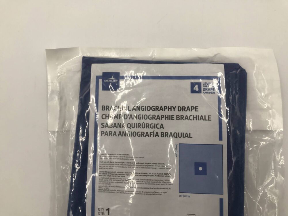 Medline DYNJP4106 Brachial Angiography Drape Level 4, 44″ x 38″ GB