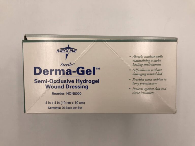 MEDLINE NON8000 DermaGel SemiOcclusive Hydrogel Wound Dressing 4″x4