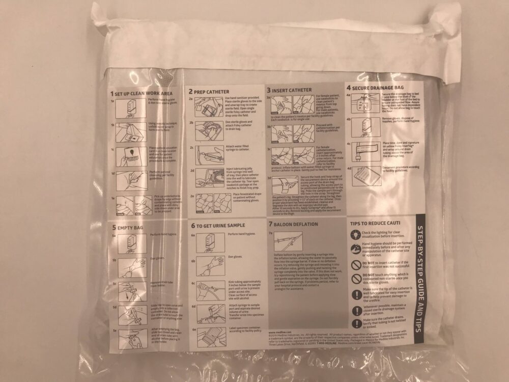 MEDLINE URO170100 Total One Layer Tray. Foley Catheterization Tray with ...