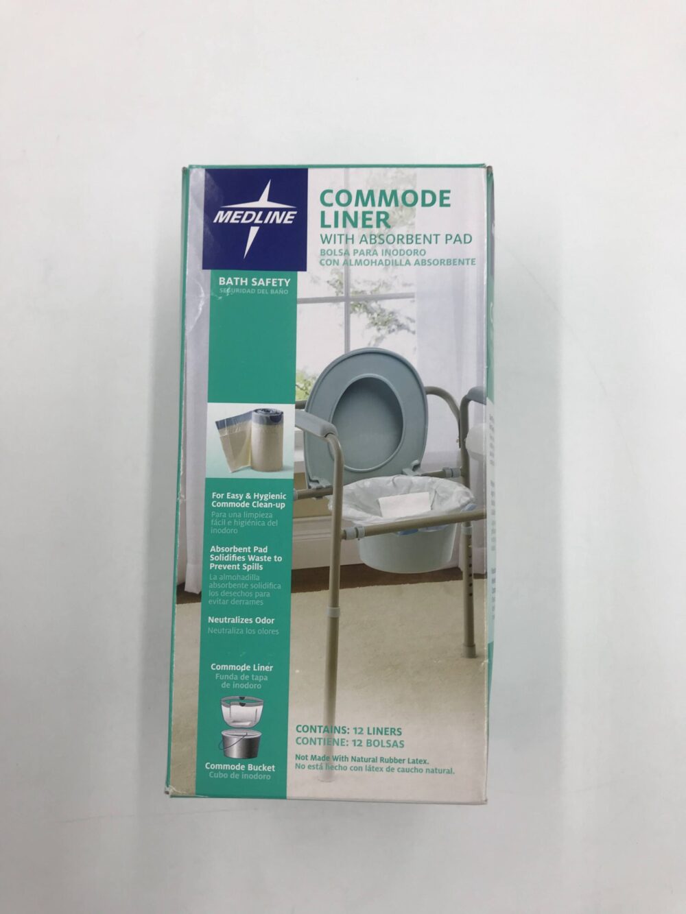 MEDLINE MDS89664LINER Commode Liner with Absorbent Pad (12/Pack) GB