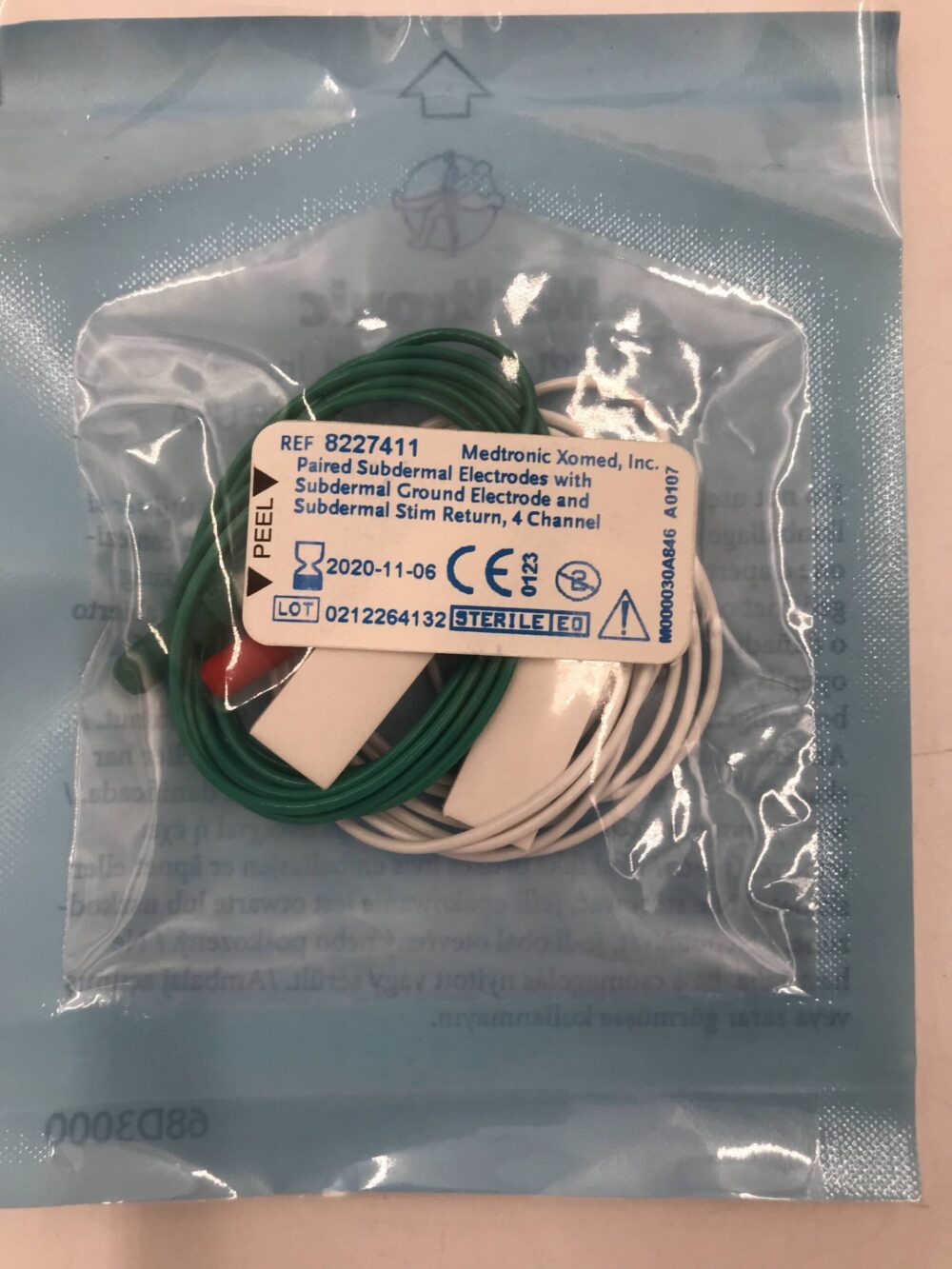 Xomed Paired Subdermal Electrodes with Subdermal Ground Electrode and