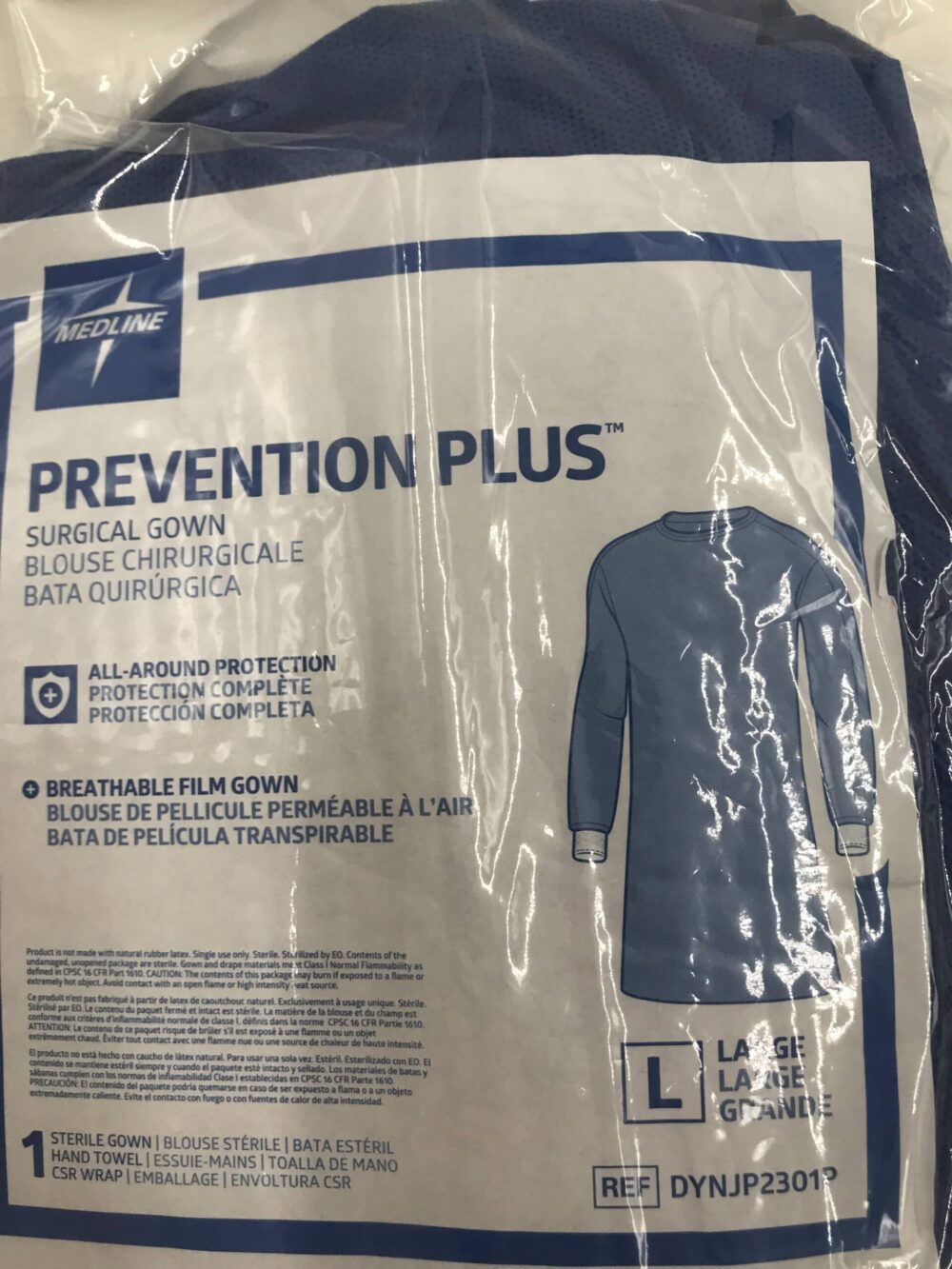 MEDLINE DYNJP2301P Prevention Plus Surgical Gown Large (24/Case) – GB ...