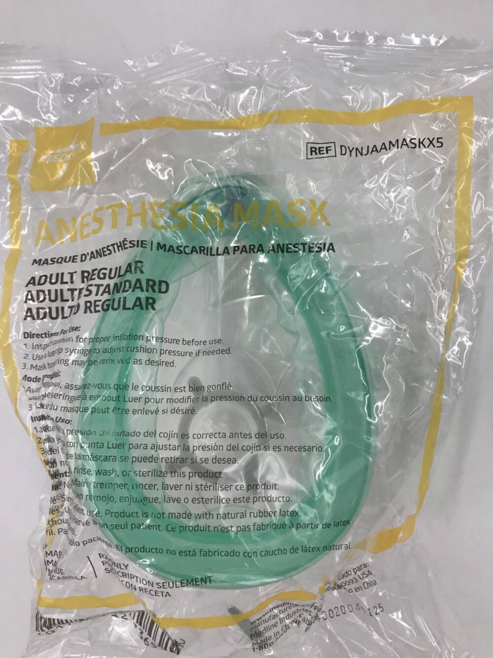 MEDLINE DYNJAAMASKX5 Anesthesia Mask Adult Regular Size 5 GB TECH USA
