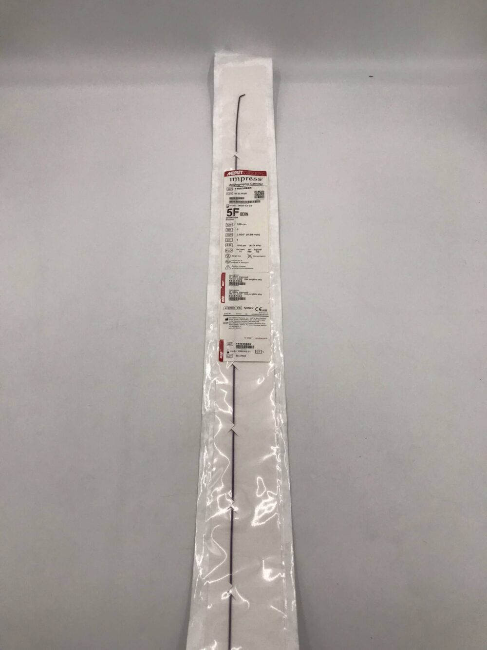Merit Medical 510035BER Impress Angiographic Catheter BERN 5F 100cm (X