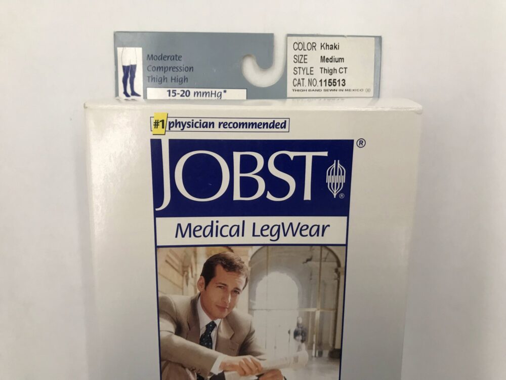 JOBST 115513 Medical LegWear For Men, Thigh High Socks Khaki, Med, 15 ...