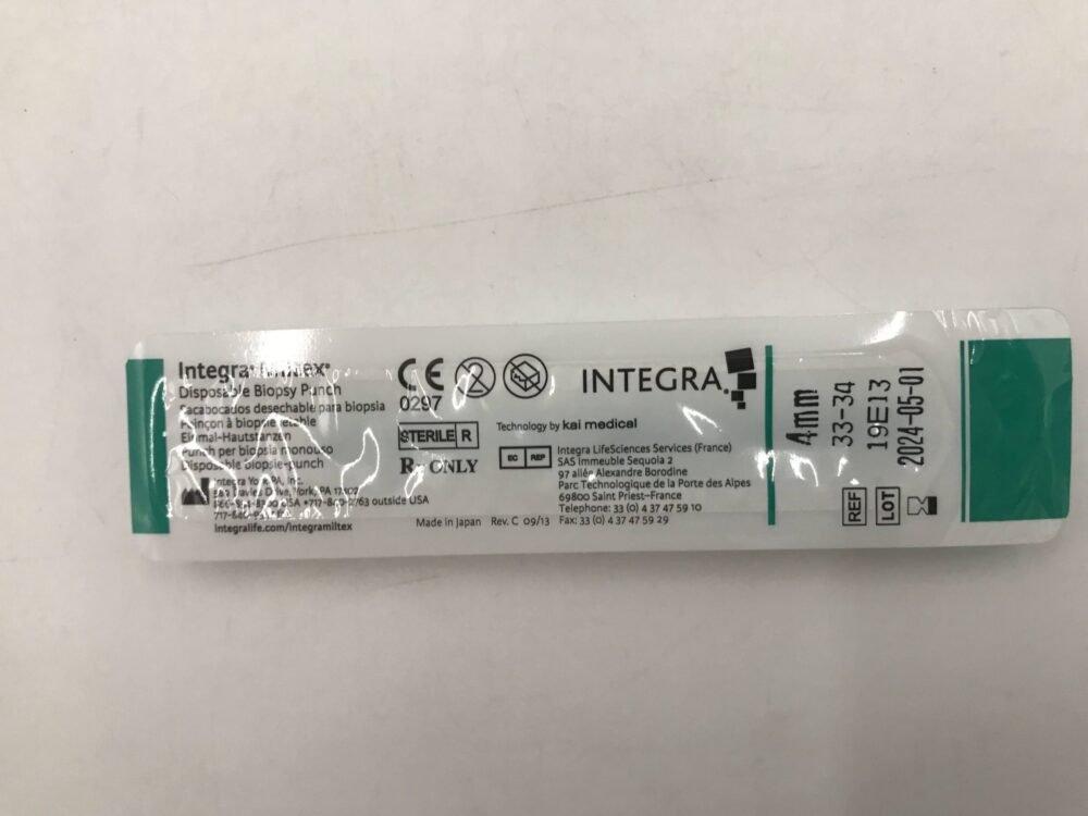 Integra 3334 Miltex Disposable Biopsy Punch 4mm (48/Box) GB TECH USA
