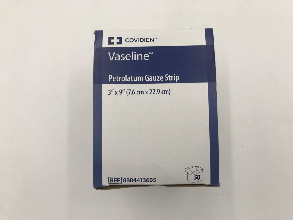 Covidien 8884413605 Vaseline Petrolatum Gauze Strip 3″ x 9″ (50/Box) (X) GB TECH USA