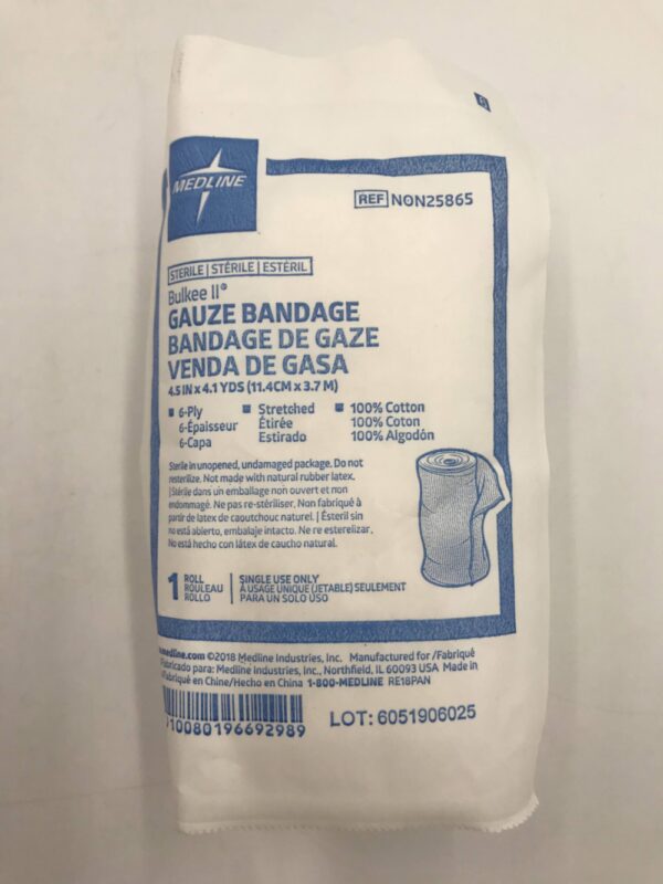 Medline NON25865 Bulkee II Gauze Bandage 4.5in x 4.1yds (15/Box) GB
