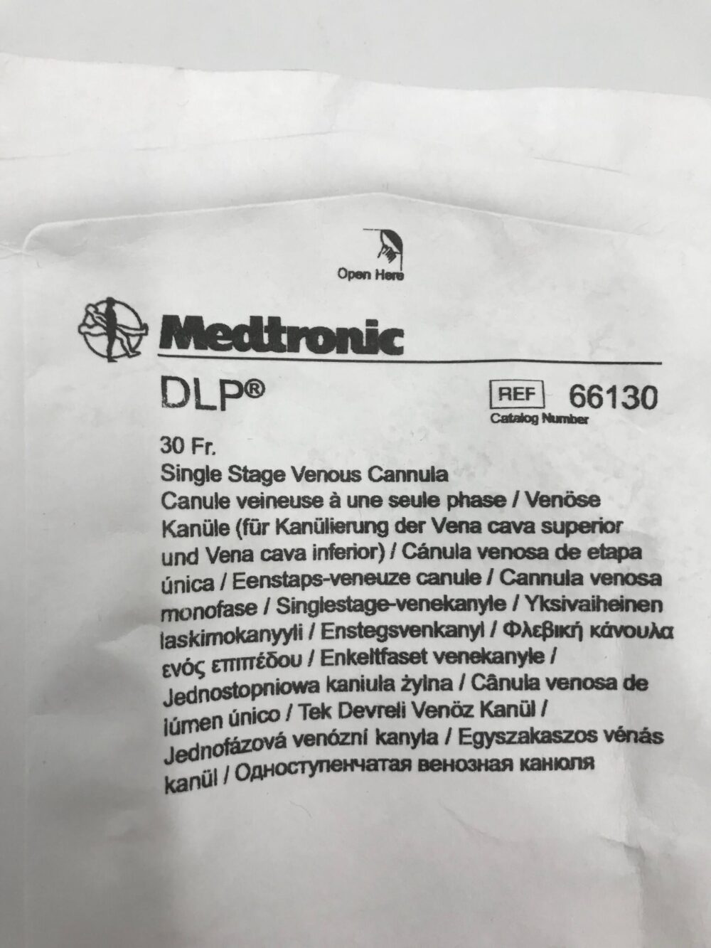 Medtronic 66130 DLP 30Fr Single Stage Venous Cannula (X) GB TECH USA