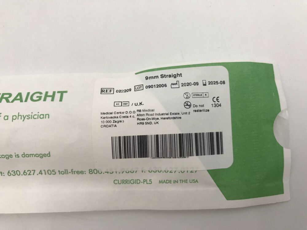 Medgyn 022209 Disposable Rigid Curette 9mm Straight (10/Pack) GB TECH USA