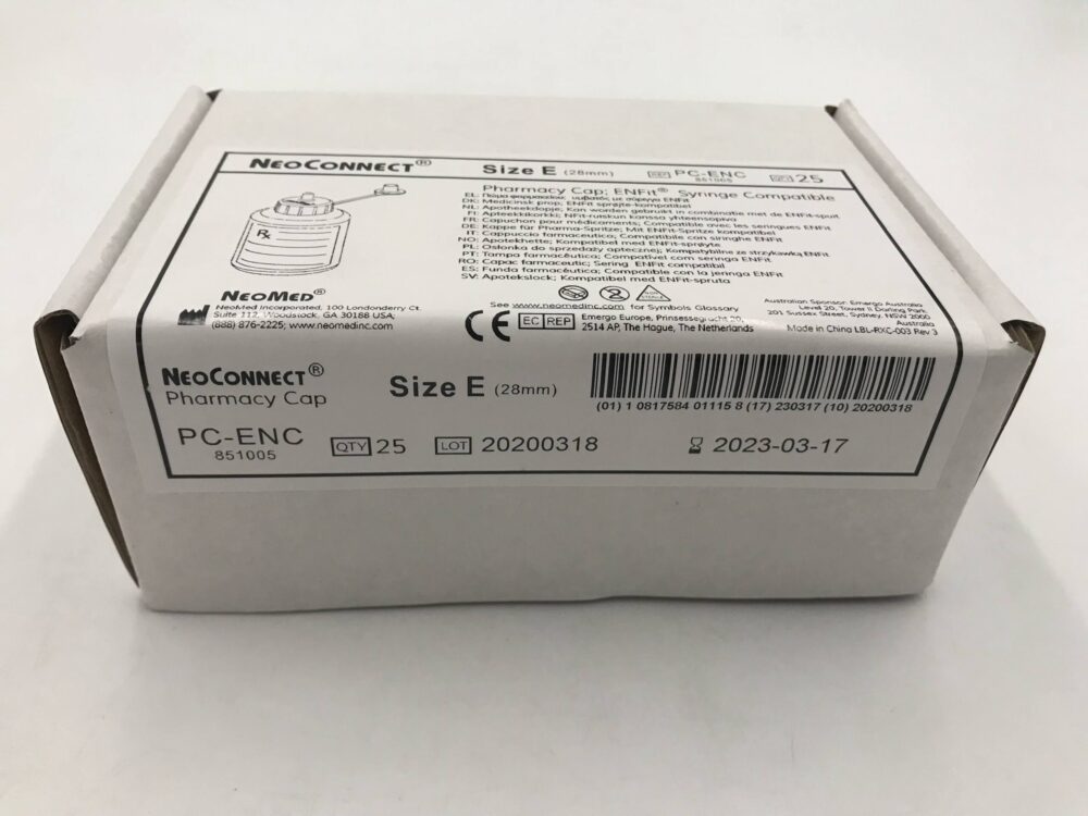 NEOMED PCENC NeoConnect Pharmacy Cap EnFit Syringe Compatible, Size E