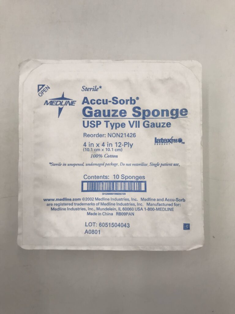 AccuSorb Gauze Sponge 4in x 4in GB TECH USA