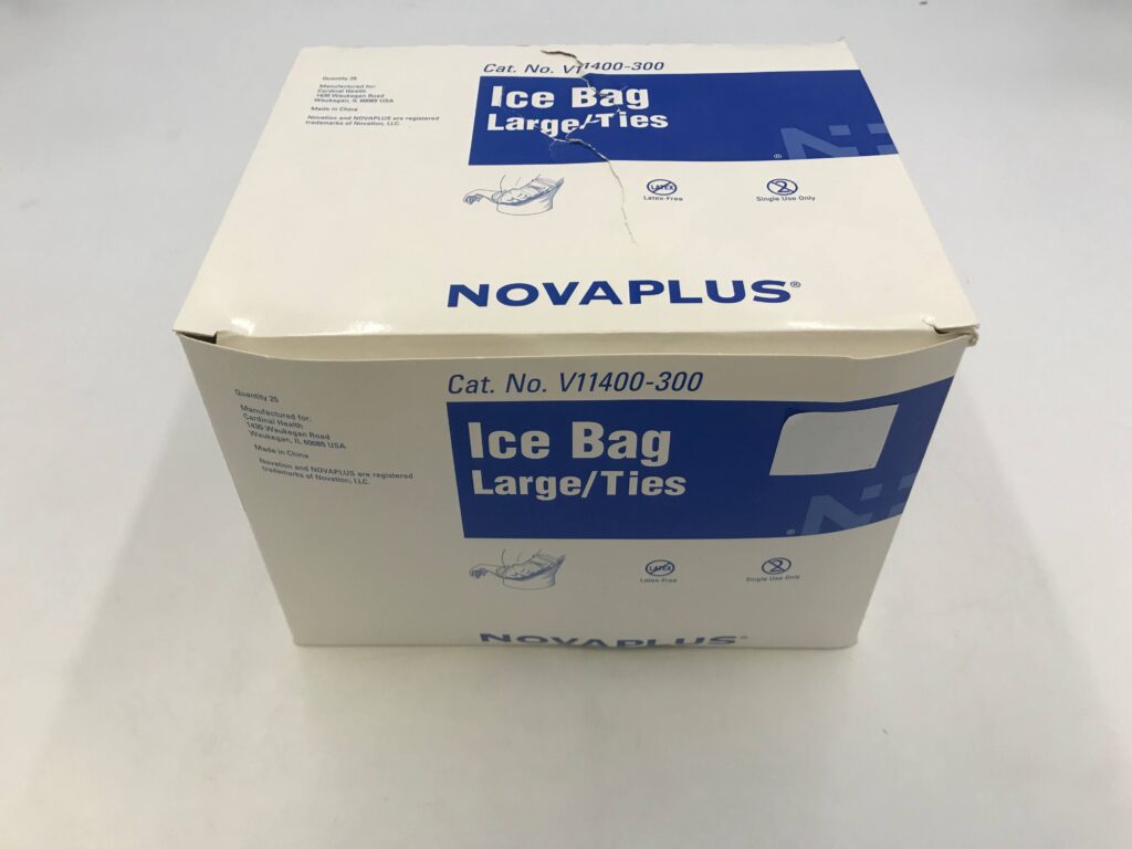 NOVAPLUS V11400300 Ice Bag Large/ Ties (25/Box) GB TECH USA