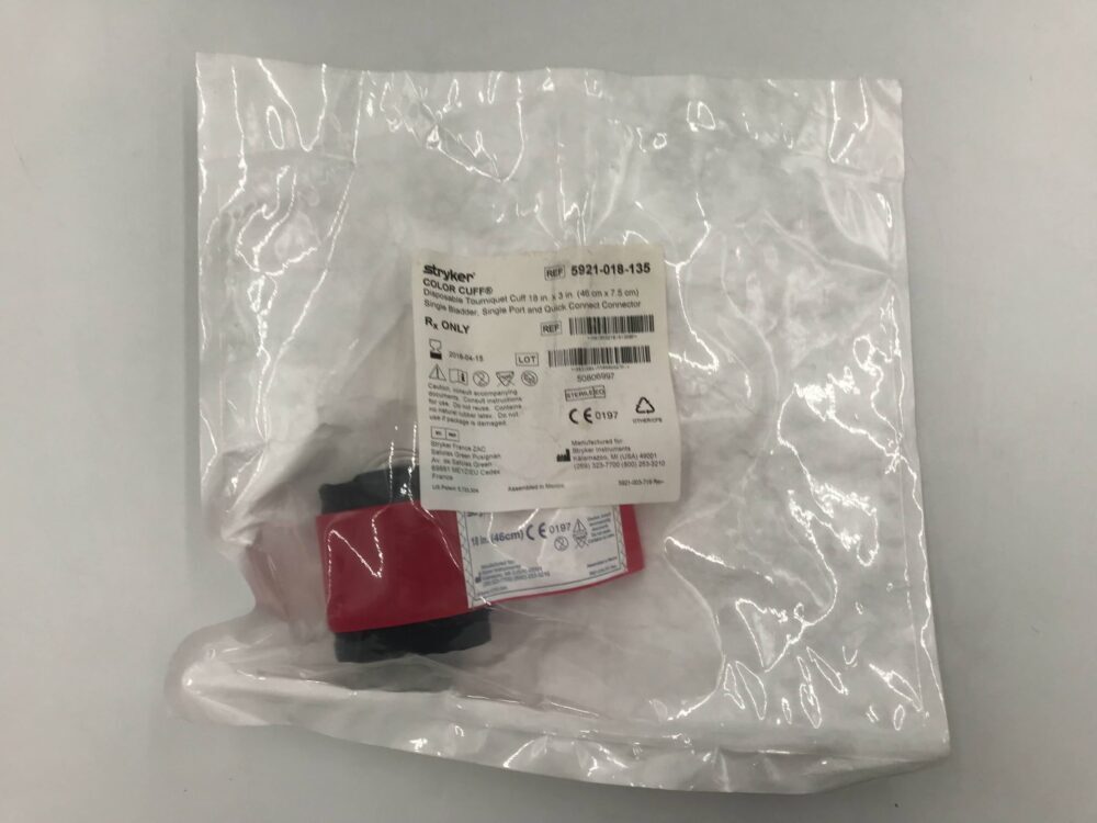 STRYKER 5921-018-135 Color Cuff Disp. Tourniquet Cuff Single Bladder ...