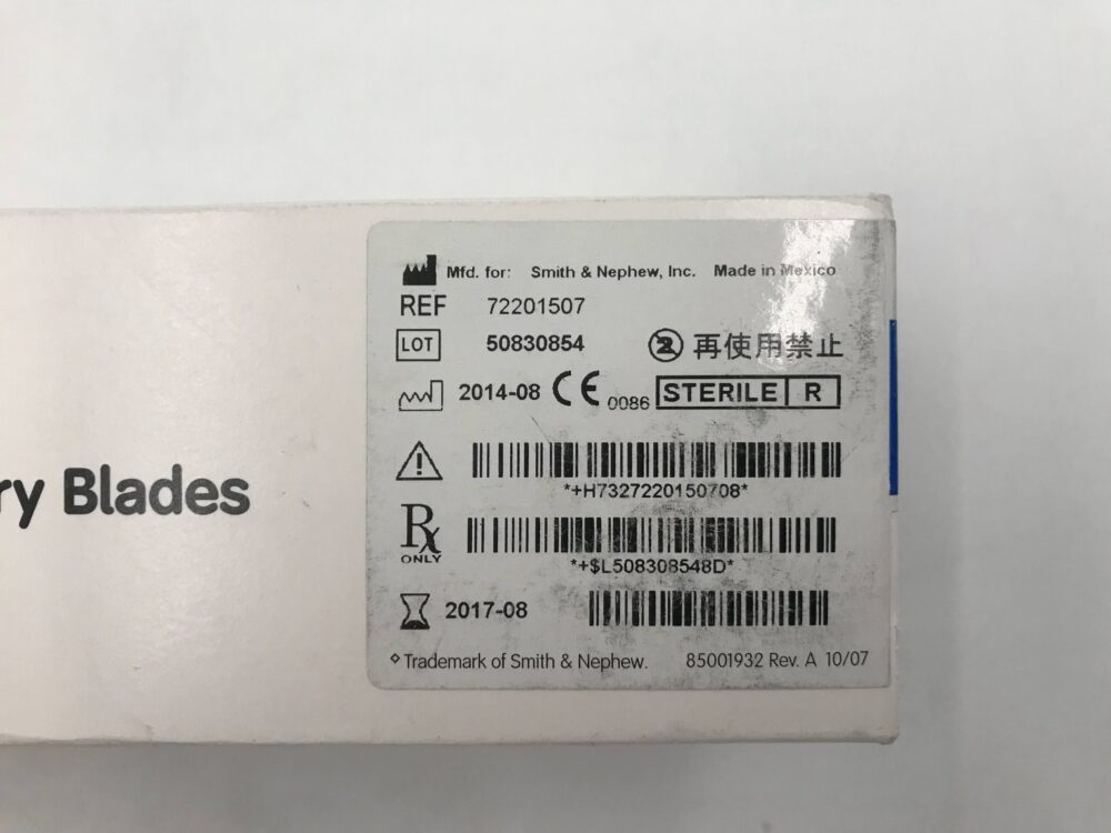 Smith & Nephew 72201507 Dyonics Powermini 2.0mm Full Radius Blade 