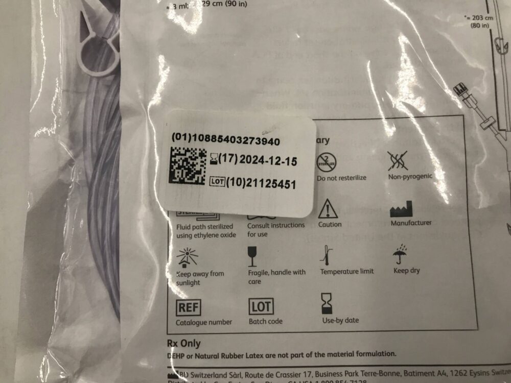 BD 30873 PCA Administration Set Microbore Tubing Segment GB TECH USA