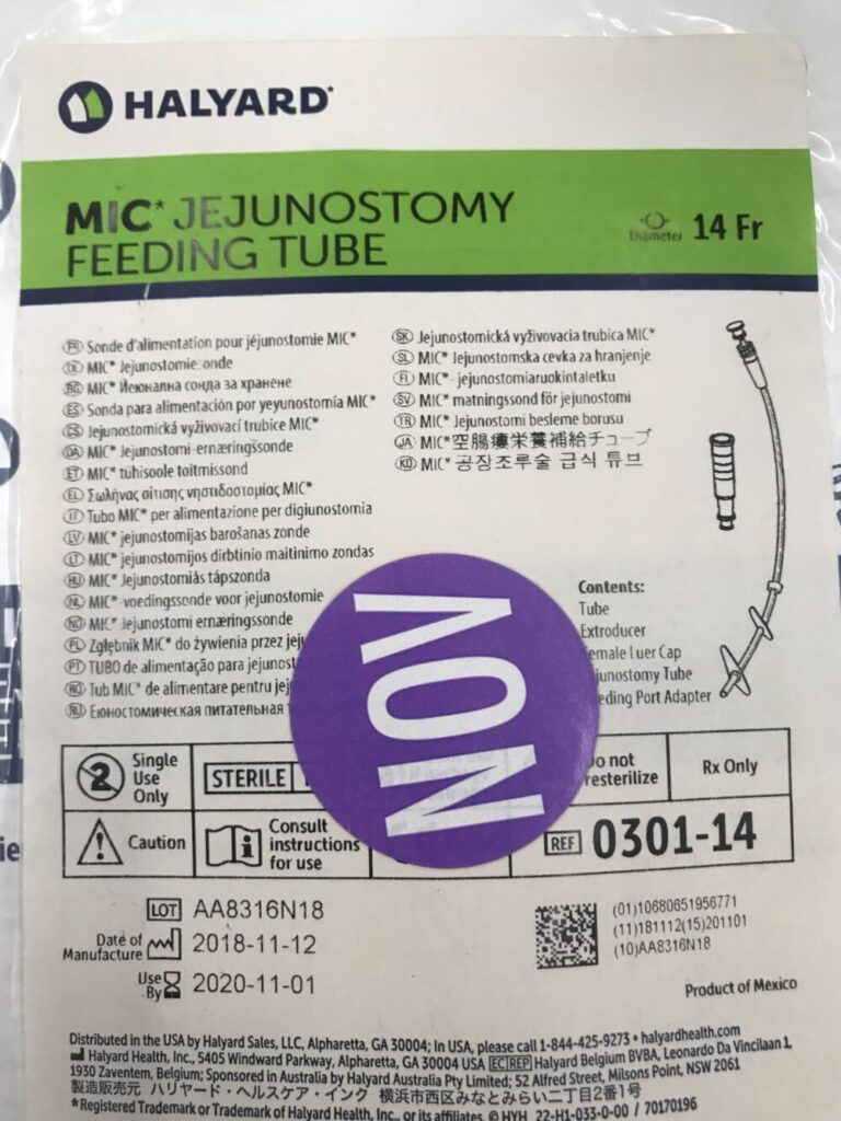 Halyard 030114 Mic* Jejunostomy feeding Tube 14Fr (X) GB TECH USA