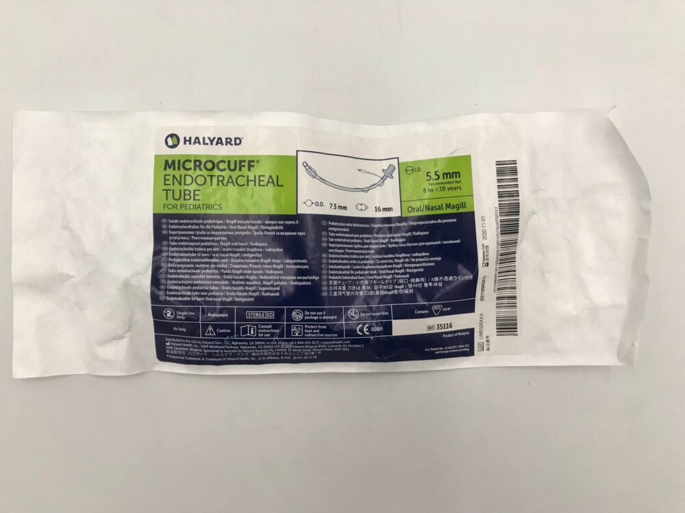 Microcuff Od HALYARD 35116 Microcuff Endotracheal tube for Pediatrics Oral/Nasal ...