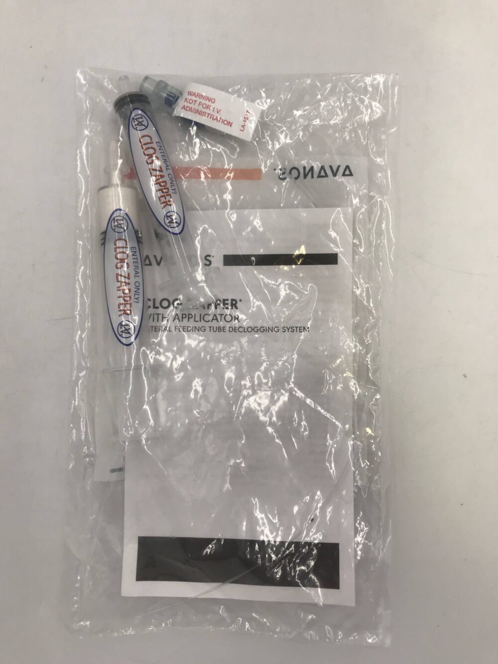 AVANOS 200002 Clog Zapper w/Applicator Enteral Feeding Tube Declogging