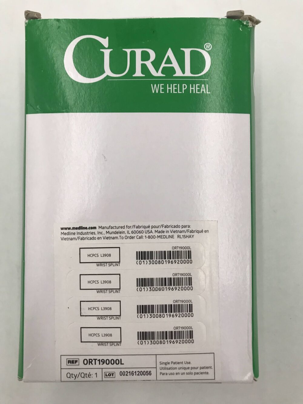 Medline ORT19000L Wrist Splint Left Universal GB TECH USA