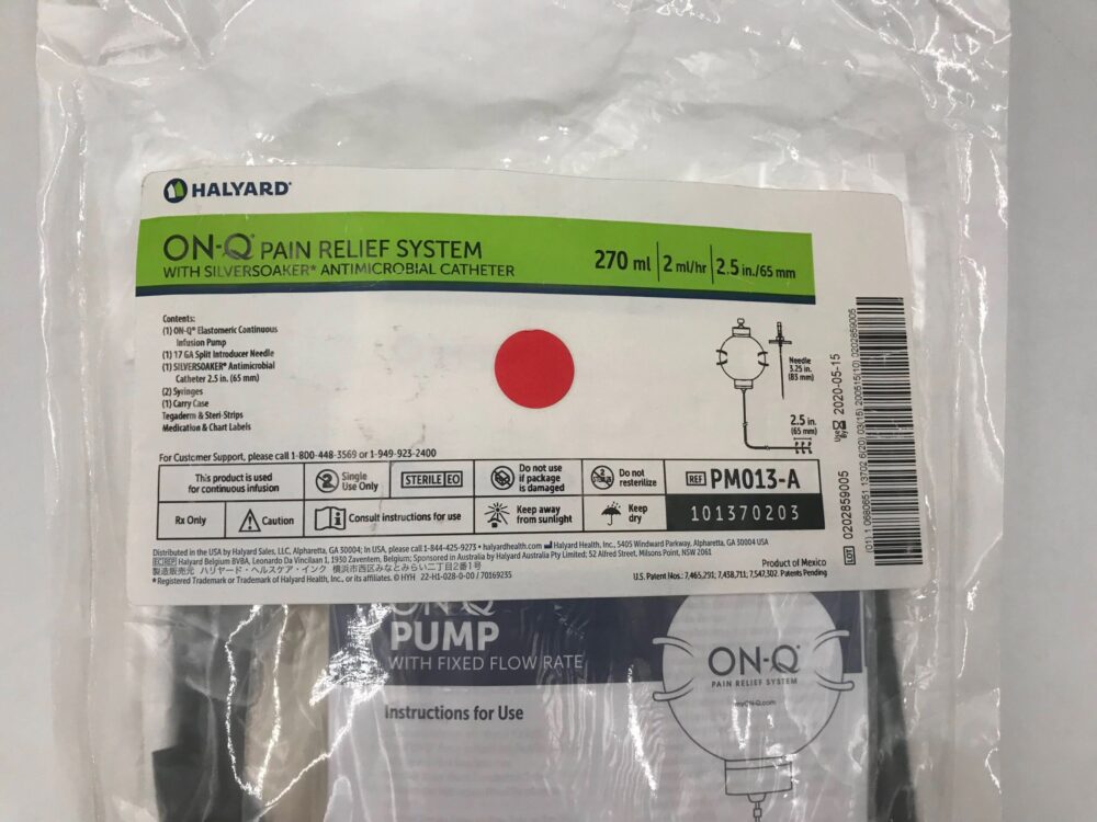 HALYARD PM013A OnQ Pain Relief System w/ SilverSoaker Antimicrobial