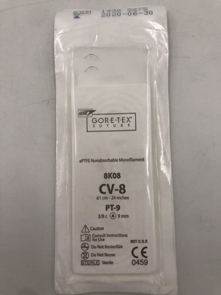 Gore 8K08 GoreTex Suture ePTFE Nonabsorbable Monofilament CV8 61cm