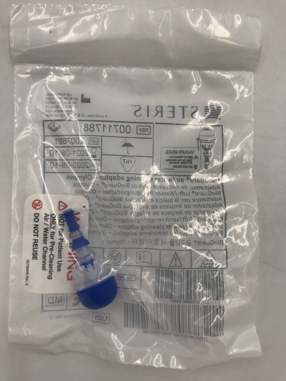 US Endoscopy 00711788 Steris BioGuard Air/Water Cleaning Adapter