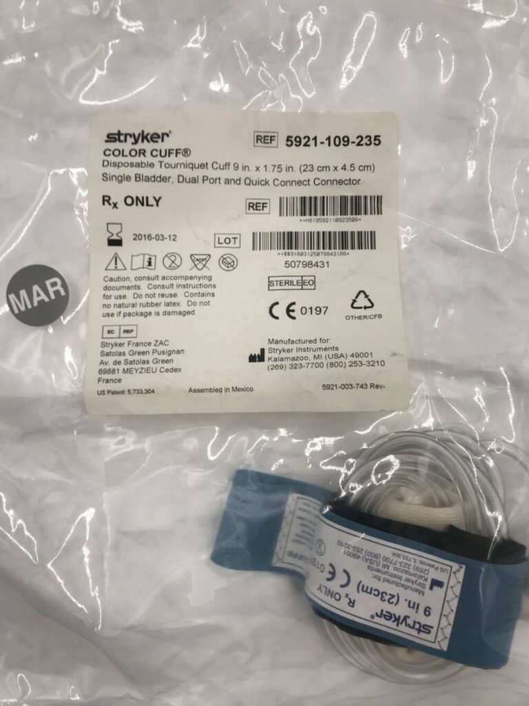 STRYKER 5921109235 Color Cuff Disp Tourniquet Cuff Single Bladder