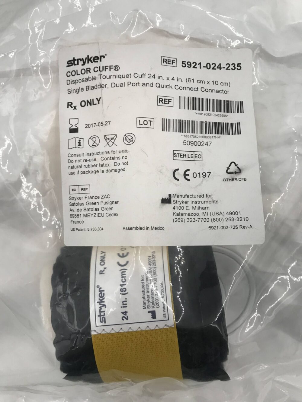 STRYKER 5921024235 Color Cuff Disp Tourniquet Single Bladder, Dual