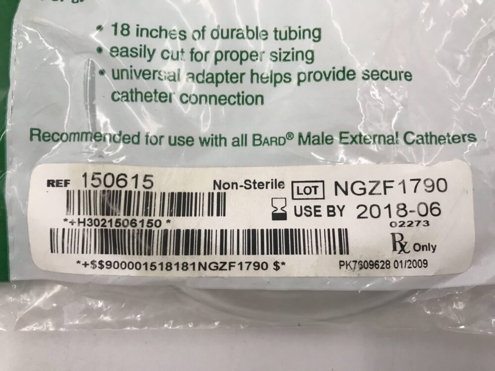 Bard 150615 LatexFree Extension Tubing for Use with Male External