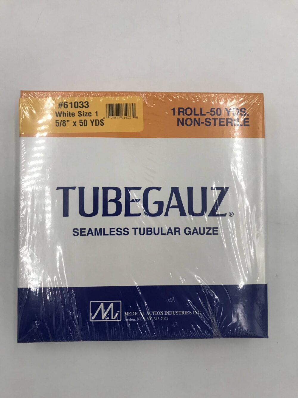 Medical Action 61033 TubeGauz Seamless Tubular Gauze White Size 1, 5/8