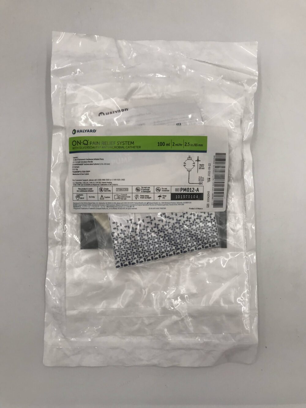 HALYARD PM012A ONQ Pain Relief System w/Silversoaker Antimicrobial