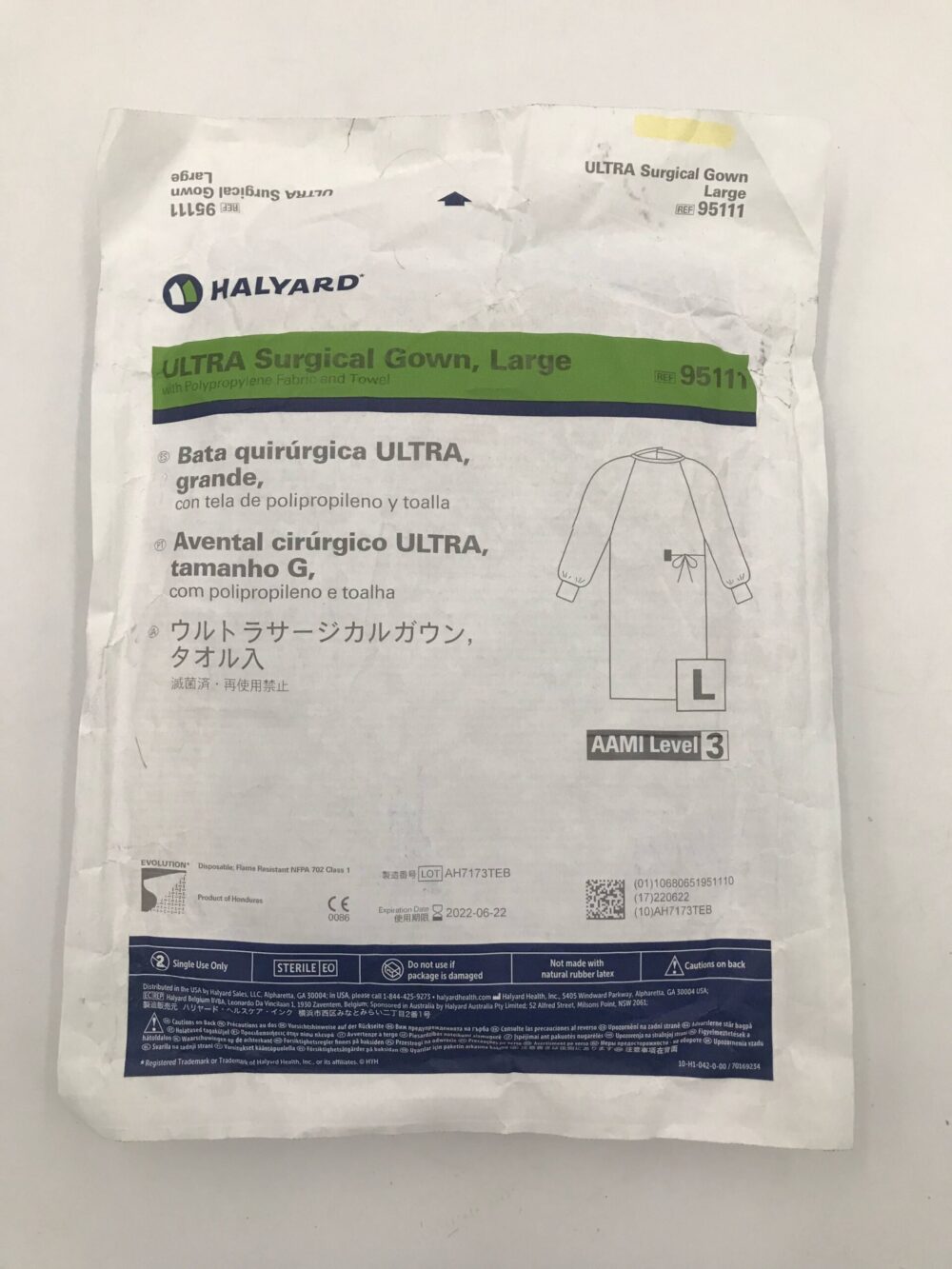 HALYARD 95111 Ultra Surgical Gown Large, AAMI Level 3 (X) - GB TECH USA