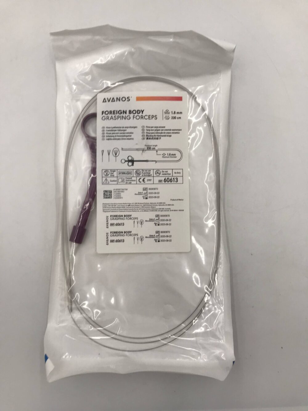 Forceps Body AVANOS 60613 Foreign Body Grasping Forceps 1.8mm x 230cm(X) - GB TECH USA