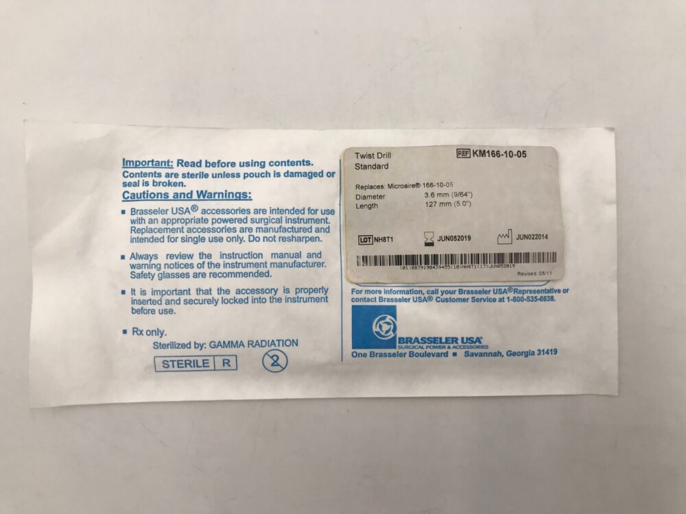 BRASSELER KM1661005 Twist Drill Standard 127mm x 3.6mm (X) GB TECH USA