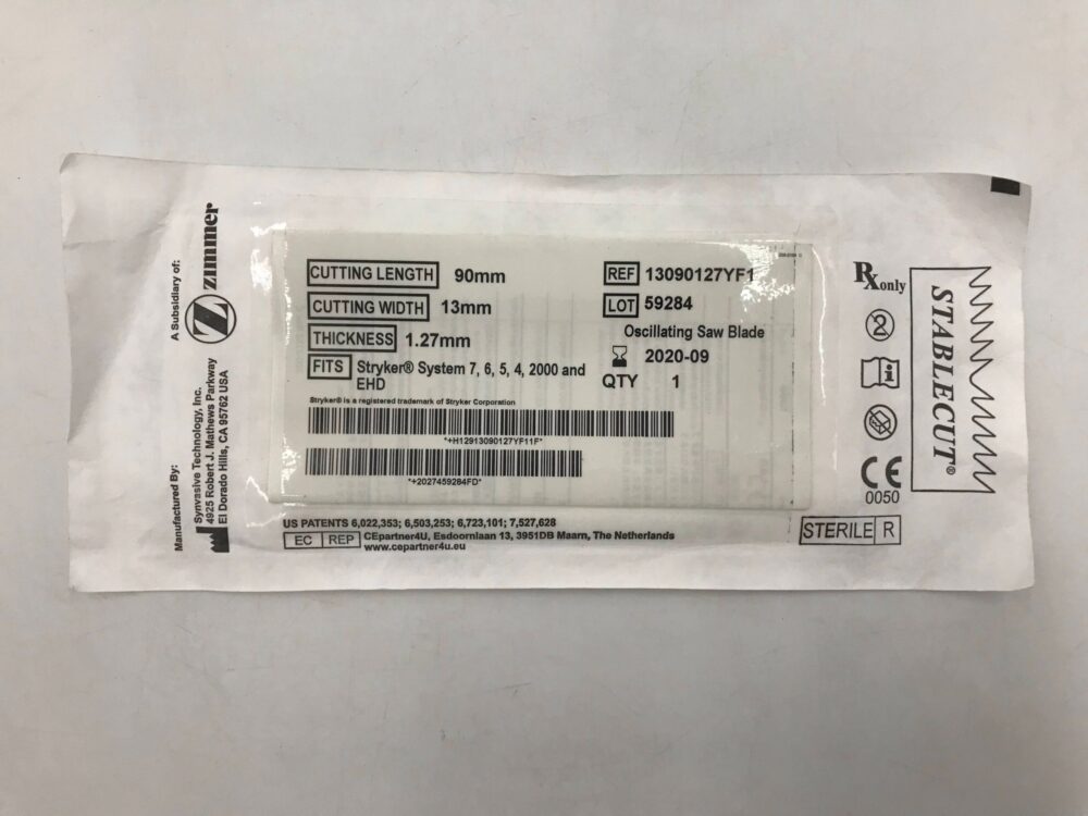 ZIMMER 13090127YF1 Oscillating Saw Blade 90mm x 13mm x 1.27mm (X) GB TECH USA