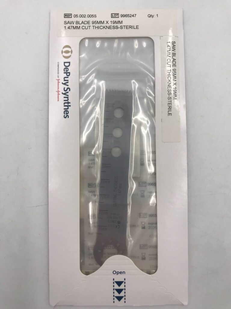 Synthes 05.002.005S Saw Blade 95mm x 19mm 1.47mm Cut ThicknessSterile