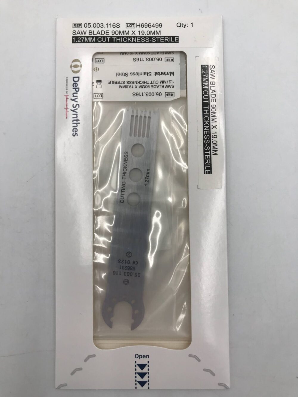 Synthes 05.003.116S Saw Blade 90mm x 19.0mm 1.27mm Cut Thickness