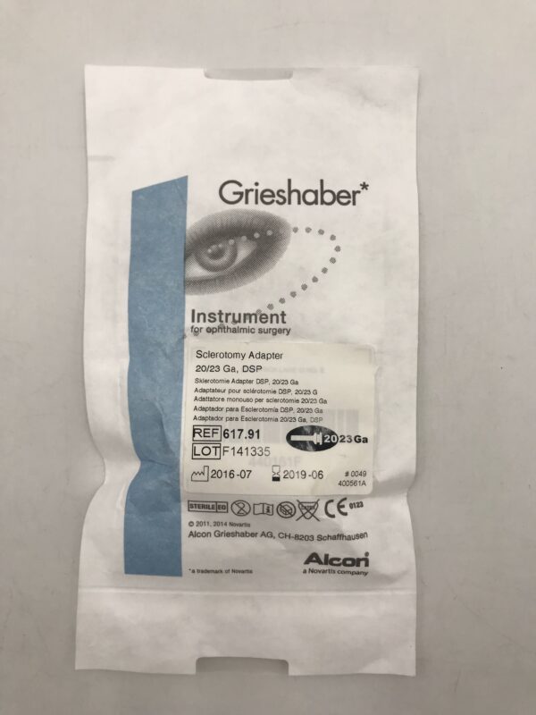 ALCON 617.91 Grieshaber Sclerotomy Adapter DSP 20/23Ga (X) - GB TECH USA