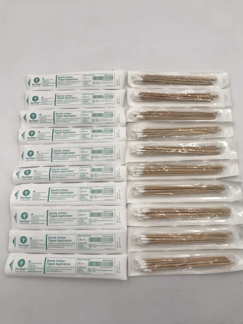 Puritan 25806 10WC Sterile Cotton Tipped Applicators (200/Box) GB