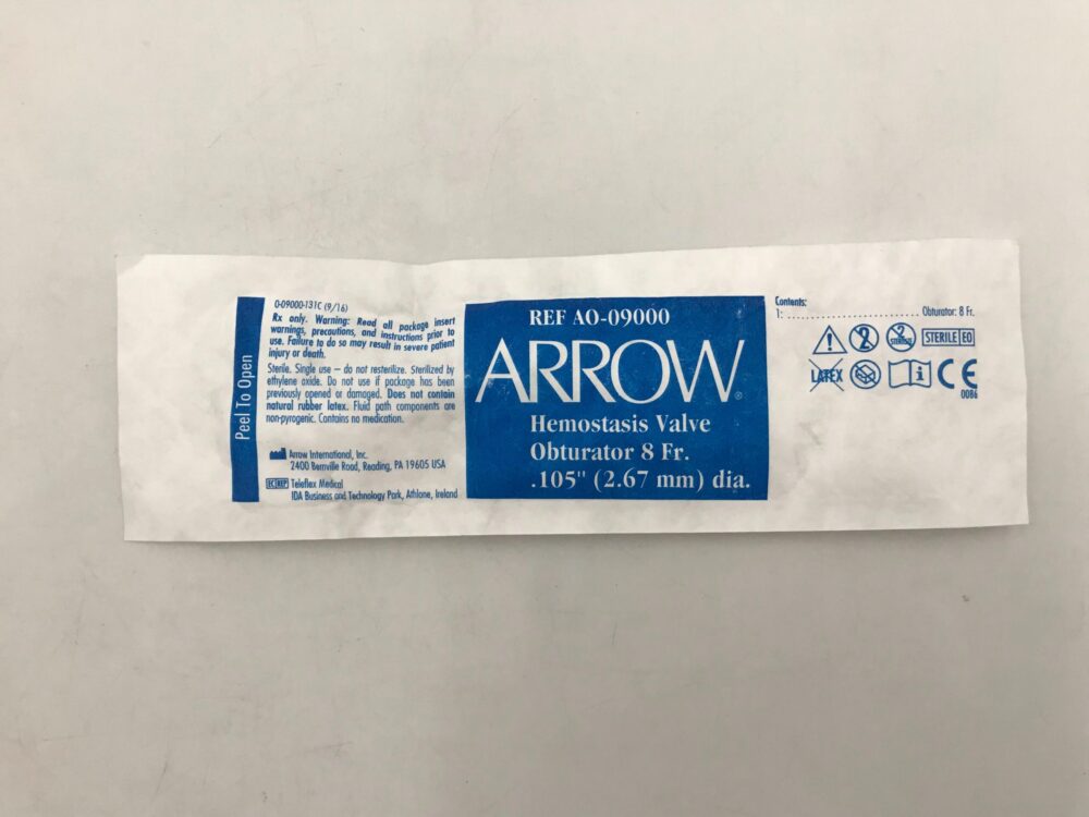 ARROW AO09000 Hemostasis Valve Obturator 8F x .105in GB TECH USA