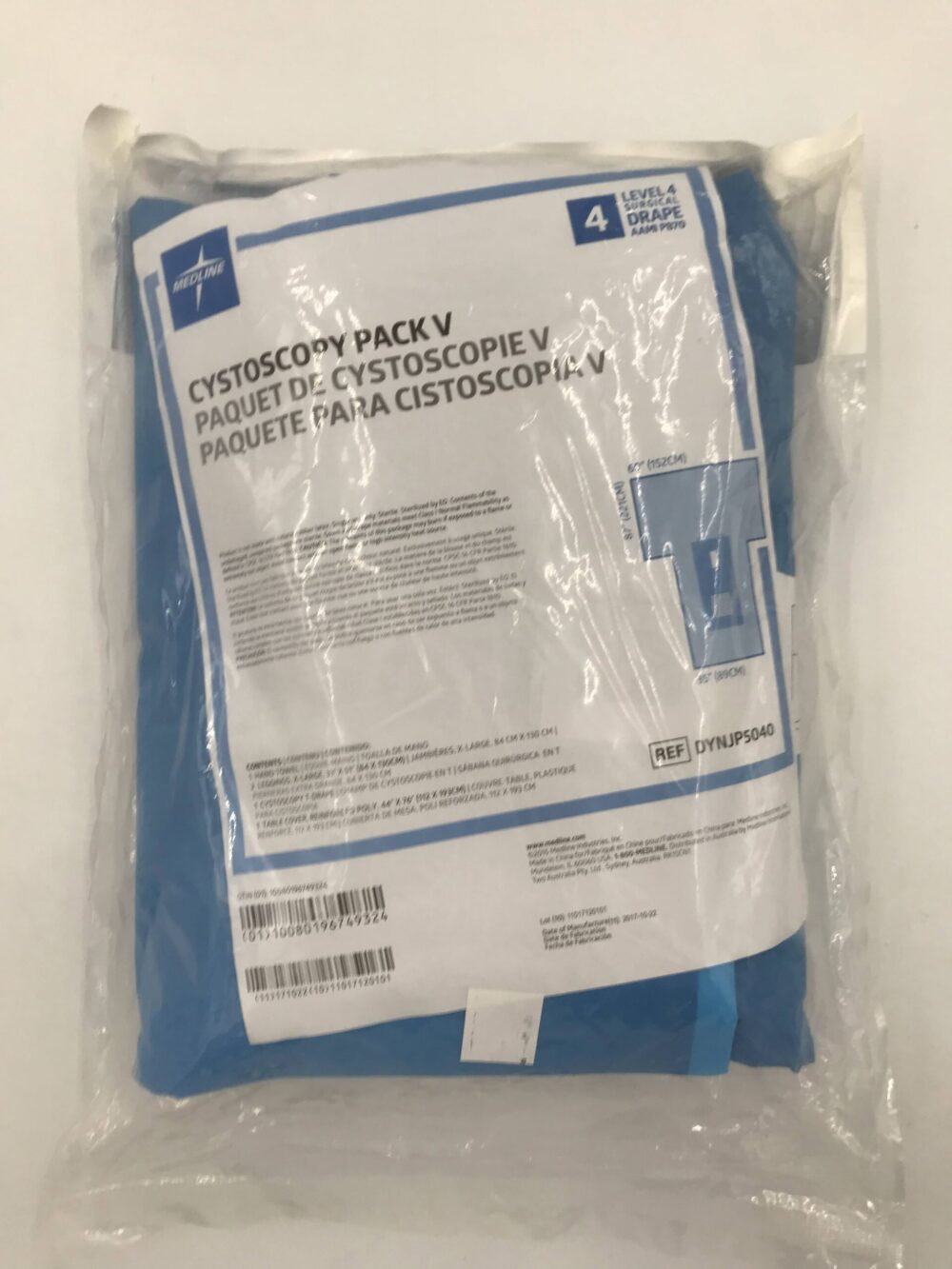 MEDLINE DYNJP5040 Cystoscopy Pack V, Level 4 Surgical Drape 87″x 60″x
