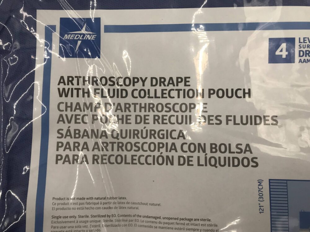 Medline DYNJP8101 Arthroscopy Drape with Fluid Collection Pouch (12/Box